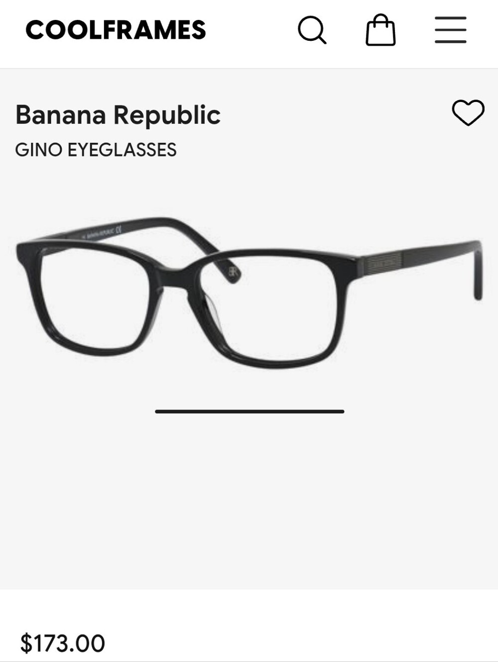 BANANA REPUBLIC Gino Plastic Frame Eyeglasses Sunglasses Readers 0707 145